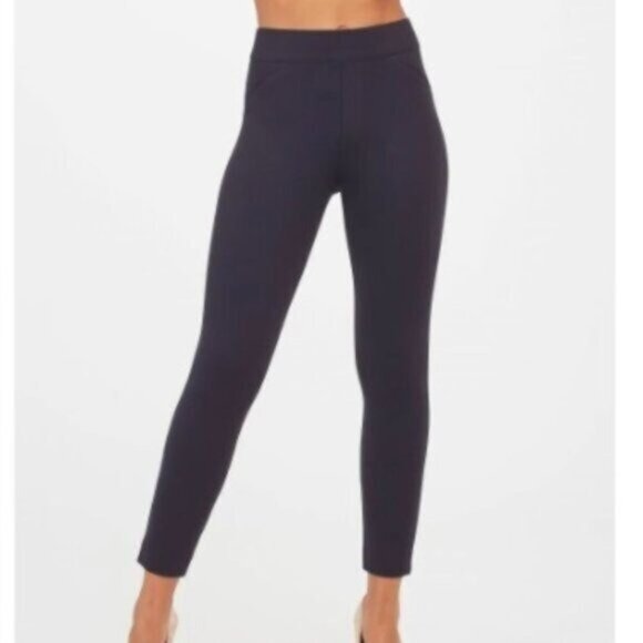 Spanx The Perfect Pant Ankle Back Seam Skinny S Classic Blue Pull On Stretch - Picture 1 of 7